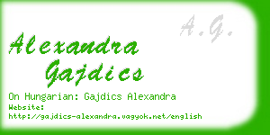 alexandra gajdics business card
